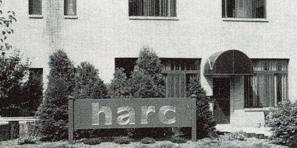 An old photo of the Harc sign